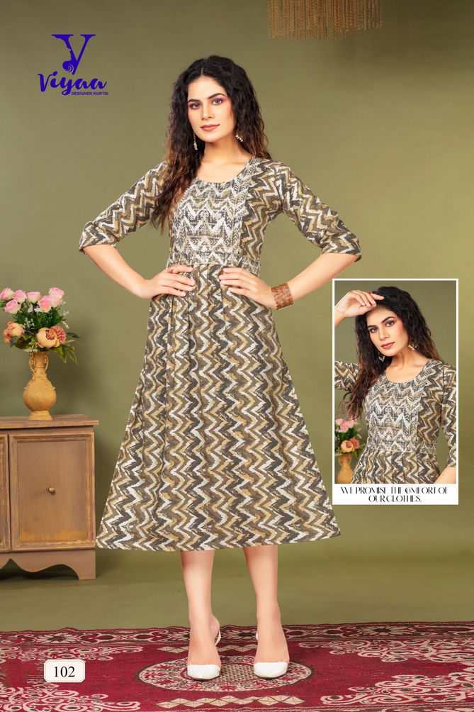 Nora Belt By Viyaa Printed Kurtis Catalog